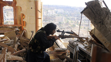 FSA-K&auml;mpfer in der Umgebung von Idlib am Mittwoch