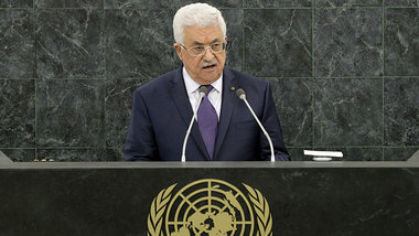 Pal&auml;stinas Pr&auml;sident Mahmud Abbas am Donnerstag abend ...