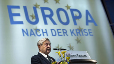 H&auml;lt gern Reden: US-Hedgefondsmanager George Soros bei eine...