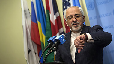 Irans Außenminister Mohammad Dschawad Sarif in der UN-Zentrale i...