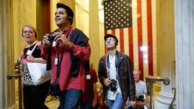Endlich wieder gucken und knipsen im Capitol: Der Sitz des US-Pa...