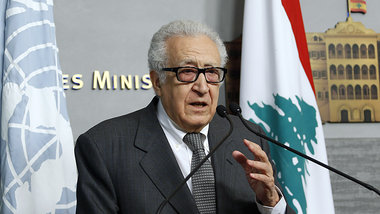 Nach der Pressekonferenz in Damaskus kehrte Brahimi am Freitag n...