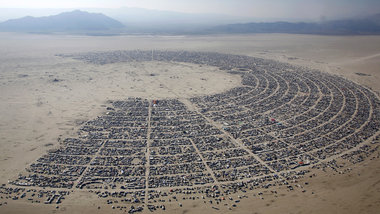 Das »Burning Man«-Festival Nevada, 2013, von oben