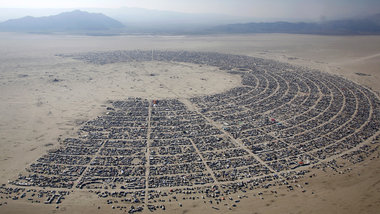 Das »Burning Man«-Festival Nevada, 2013, von oben