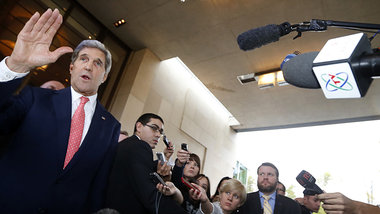 US-Au&szlig;enminister John Kerry am Freitag in Genf