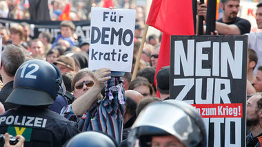 Demonstration in Kehl gegen den NATO-Gipfel im April 2009