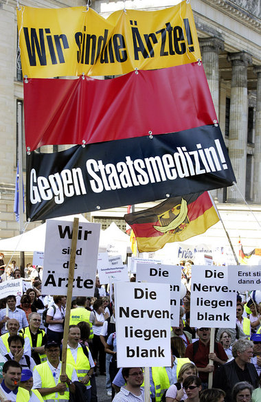 Bei den »Ärzteprotesten«, wie hier im September 2006 in Berlin, ...