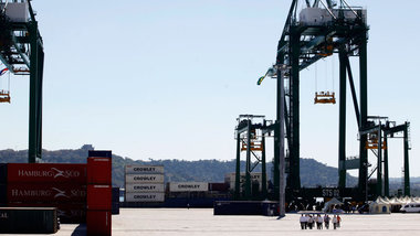Der neue Containerhafen im kubanischen Mariel. Er wurde am Monta...