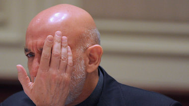 Sieht schweren Zeiten entgegen: Afghanistans Präsident Hami... Sieht schweren Zeiten entgegen: Afghanistans Präsident Hami...