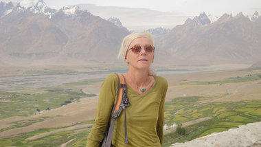 Birgit Scherzer auf Indienreise, hier im Norden, Kloster Ladakh ...