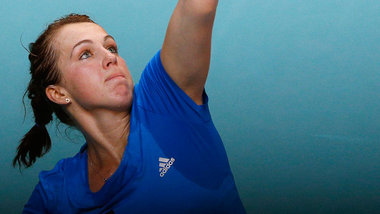 Konzentration einer Siegerin: Anastasia Pavlyuchenkova (Bild) wa...