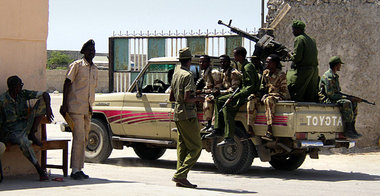 Truppen der Übergangsregierung in Mogadischu