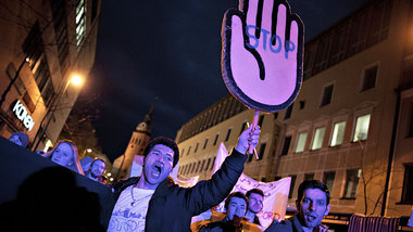 Demonstration f&uuml;r ein Stop der Abschiebung von Fl&uuml;chtl...