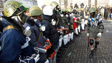 Der &raquo;Rechte Sektor&laquo; trainiert den Aufstand, hier ber...