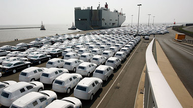 VW-Pkw f&uuml;r den Export: Nicht alle Staaten sind so gut durch...