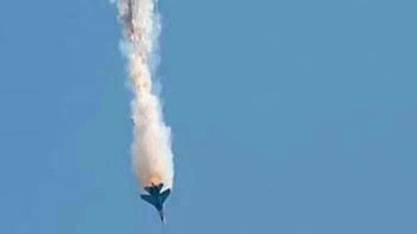 Abschu&szlig; eines syrischen MIG-23-Kampfjets durch die t&uuml;...