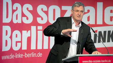 Bernd Riexinger in Berlin: Der Linke-Chef bekr&auml;ftigte am Sa...