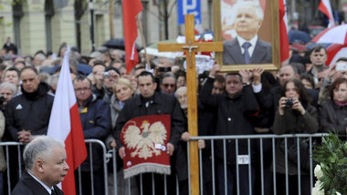 Jaroslaw Kaczynski am Donnerstag in Warschau