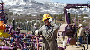 Frackinganlage bei Rifle (US-Bundesstaat Colorado)