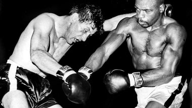 Rubin Carter (r.) 1964 im Titelkampf gegen Joey Giardello