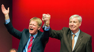 Nach seiner Wahl zum DGB-Vorsitzenden am 12. Mai in Berlin verab...