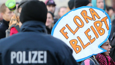 Bei Demonstrationen im Hamburger Schanzenviertel Anfang des Jahr...