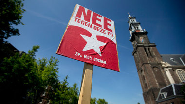 Wahlplakat der Sozialistischen Partei in Amsterdam