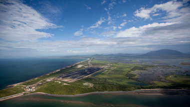 Hafen Abbot Point nahe dem großen Riff im australischen Bundesst...