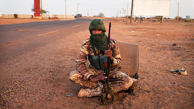 Frankreichs Hilfstruppe: Tuareg-K&auml;mpfer der malischen Armee...