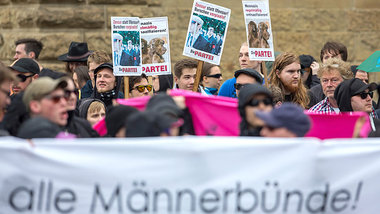 Antifaschistischer Protest am Sonnabend gegen den Burschentag in...