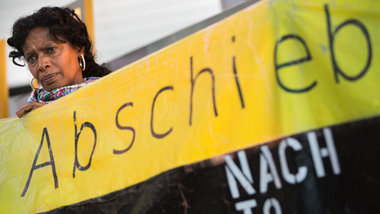 Eine von vielen Protestaktionen gegen Abschiebungen in den verga... Eine von vielen Protestaktionen gegen Abschiebungen in den verga...