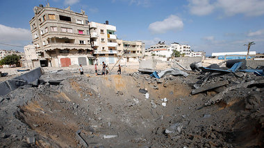Nach einem israelischen Luftangriff auf Gaza-Stadt am Donnerstag Nach einem israelischen Luftangriff auf Gaza-Stadt am Donnerstag