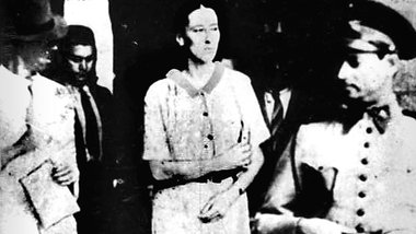 Olga Benario-Prestes während ihrer Verhaftung in Brasilien 1936