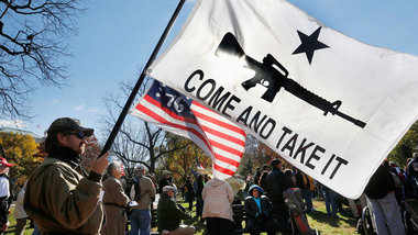Auf einer Demonstration in Washington im November 2013 drohten W...