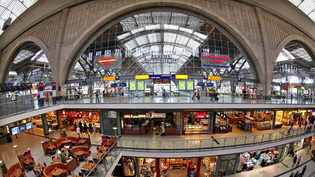 Mehr Einkaufsmeile als Station: der Leipziger Hauptbahnhof