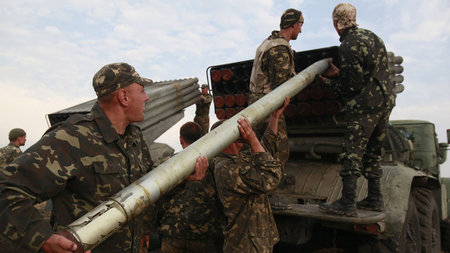 Partner der NATO: Einheiten der prowestlichen Kiewer Regierung b... Partner der NATO: Einheiten der prowestlichen Kiewer Regierung b...