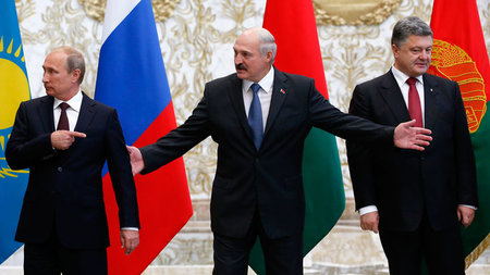 Treffen in Minsk: Alexander Lukaschenko, Pr&auml;sident von Bela...