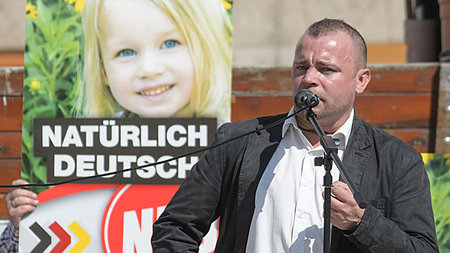Von der Vergangenheit eingeholt: NPD-Funktionär Patrick Wieschke...