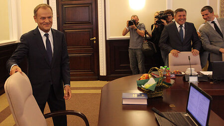Polens Premierminister Donald Tusk vor seinem erwarteten Rücktri...