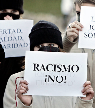 Antirassistische Demonstration in Alcorcón Ende Januar