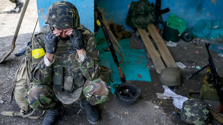 Kiew in der Defensive: Soldaten der ukrainischen Armee werden sc...