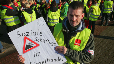 Am Streik im Einzelhandel im vergangenen Jahr beteiligten sich M...