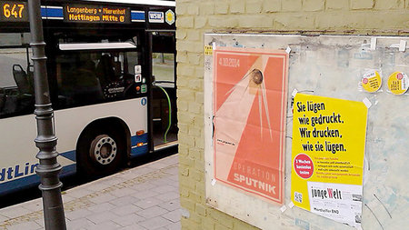 Auch Wolfgang G. aus Velbert hat seine Aktionsplakate verte