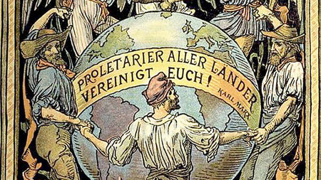 Weltweit streitende Organisation der arbeitenden Klasse (Plakat ...