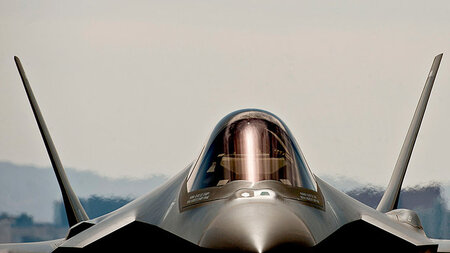 Ein &raquo;F-35A&laquo;-Kampfjet im April 2013 auf dem US-Luftwa...