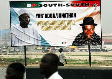 Plakatwerbung für Yar'Adua in Port Harcourt