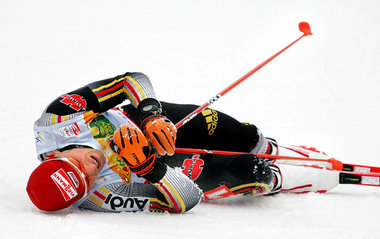 Tobias Angerer am Mittwoch im Ziel