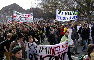 Rund 3 000 Studenten protestierten am Mittwoch