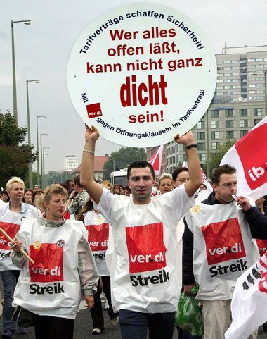 Könnte auch auf den Programmentwurf von ver.di-Chef Frank Bsirsk... Könnte auch auf den Programmentwurf von ver.di-Chef Frank Bsirsk...