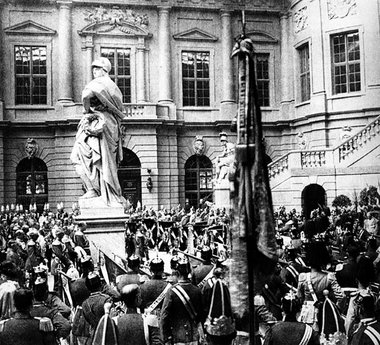 »Bollwerk gegen den Umsturz« – Fahnenweihe preußischer Regimente...